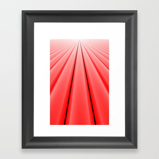 Converge, Red Framed Art Print