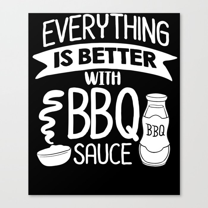 BBQ Sauce Barbeque Recipes Korean Barbecue Keto Canvas Print