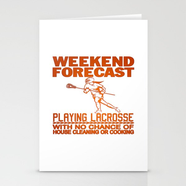 WEEKEND FORECAST LACROSSE Stationery Cards