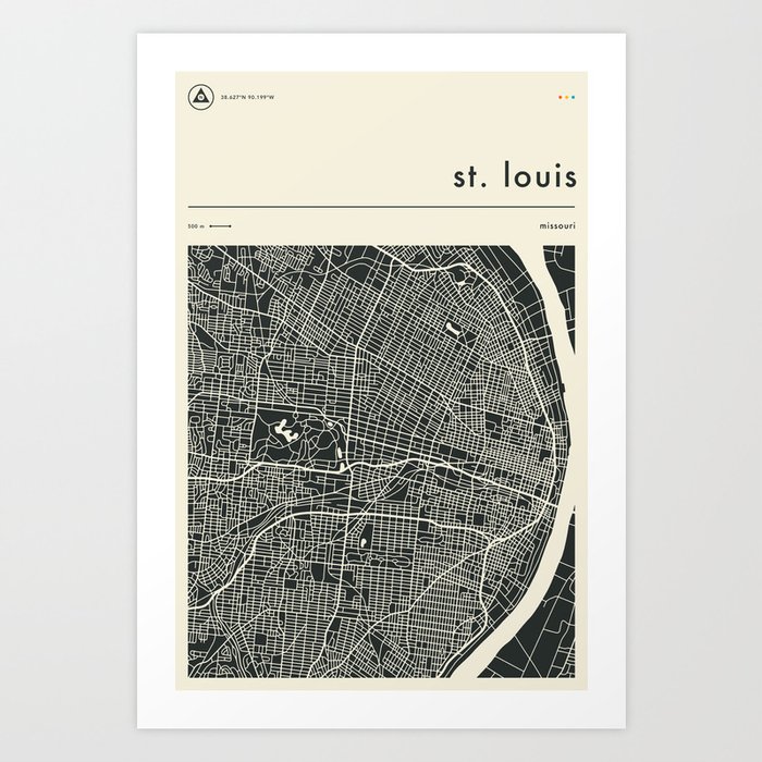 St. Louis Map Art Print