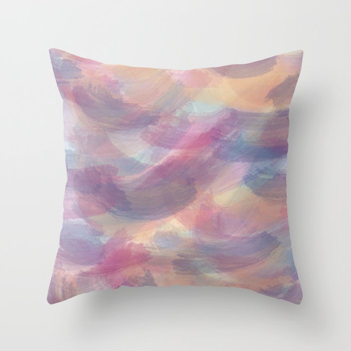 Mammatus Watercolor Abstract Throw Pillow