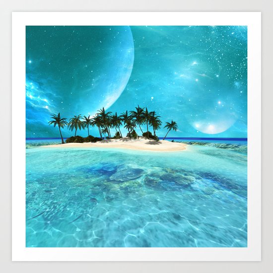 Wonderful tropical island Art Print