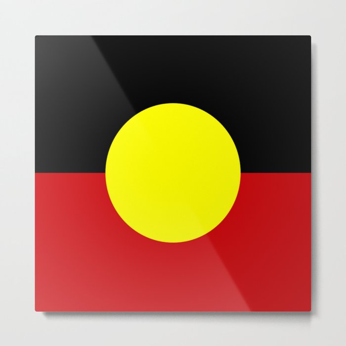 Flag of the australian Aboriginal Metal Print