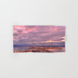 Brazil Photography - Beautiful Pink Sunset Over The Brazilian City  Hand & Bath Towel