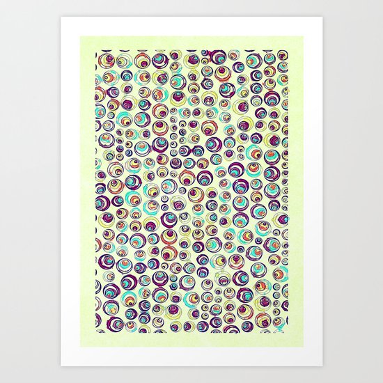 Retro Balls Art Print