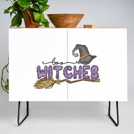 Boo witches funny Halloween Spider Ghost Credenza