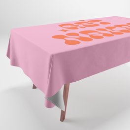 “Get Naked” Retro Lettering Quote in Pink & Orange Tablecloth