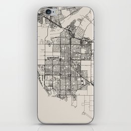 Oxnard, California - City Map Poster iPhone Skin