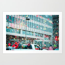 Confetti City Art Print | Yellow, Teal, Downtown, Parade, Kansascity, Color, Photo, Confetti, Football, Superbowl54 