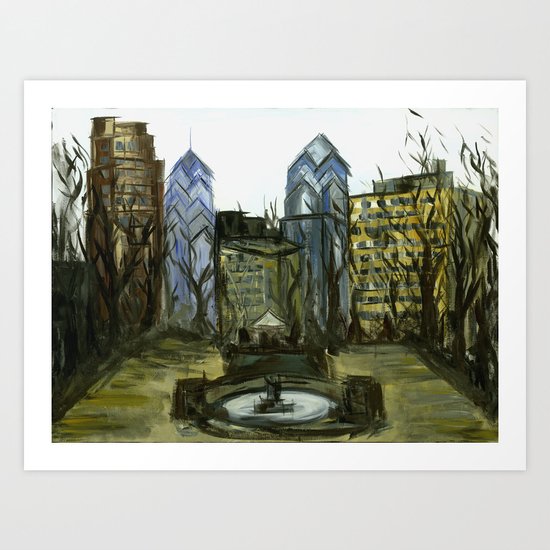 Rittenhouse Square in the Winter Art Print