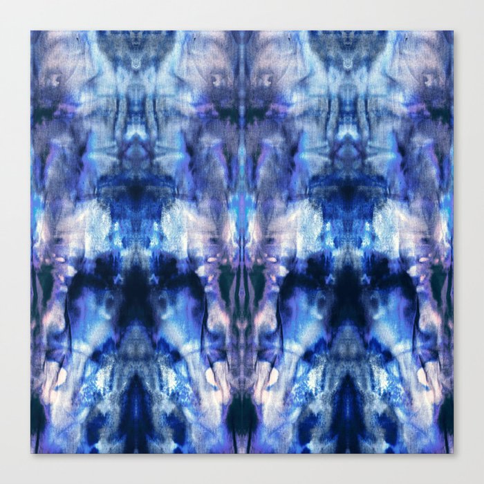 Blue Lagoon Tie-Dye Canvas Print