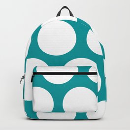 Large Polka Dots: Teal Backpack | Colorful, Huge, Aqua, Turquoise, Blue, Teal, Polka, Spots, Graphicdesign, Large 