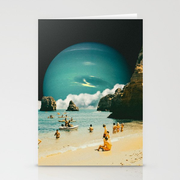 Space Beach Stationery Cards