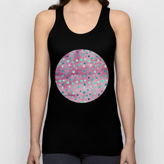 Polka Dot Pattern 08 Unisex Tank Top