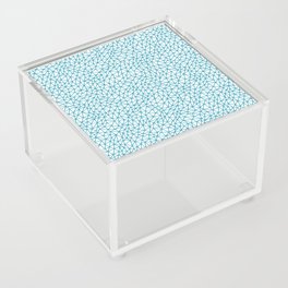 Aqua and White Abstract Triangle Shape Pattern Pairs DE 2022 Popular Color Tropical Lagoon DE5781 Acrylic Box