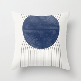 Mid Century Modern Blue Perfect Balance Throw Pillow