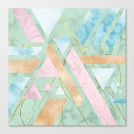 A Green Marble Puzzle contemporary abstraction Canvas Print