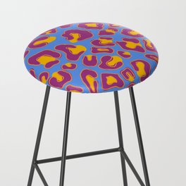 Purple Leopard  Bar Stool