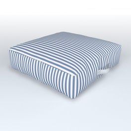 Blue Seersucker Stripe Outdoor Floor Cushion
