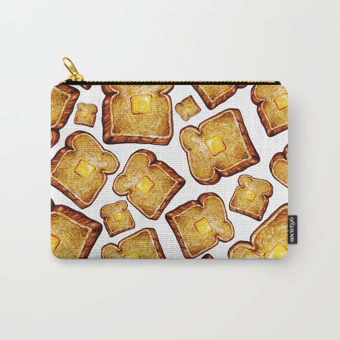 Toast Pattern Carry-All Pouch
