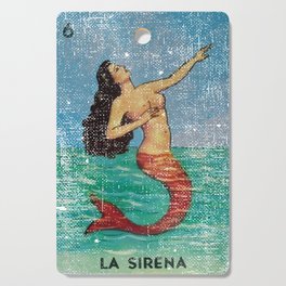 La Sirena Mexican Loteria Bingo Card Cutting Board