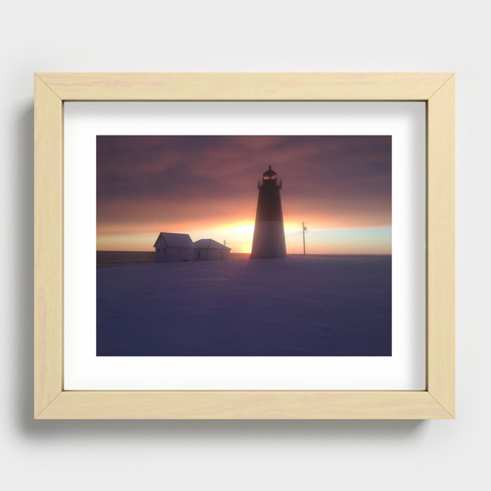 Point Judith at Dusk Recessed Framed Print