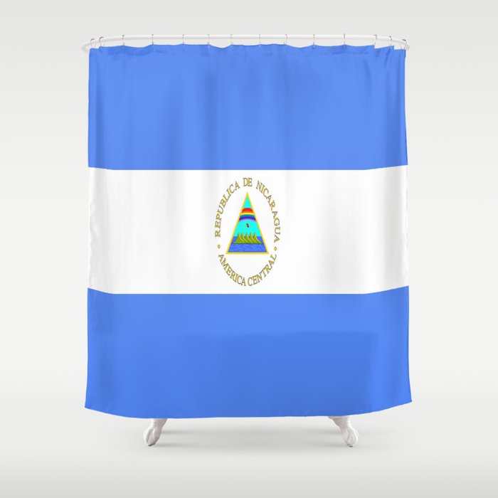 flag of nicaragua - Nicaraguans,Nicaragüense,Managua,Matagalpa,latine. Shower Curtain