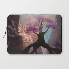 Pink tree in a canyon - digital paining Laptop Sleeve