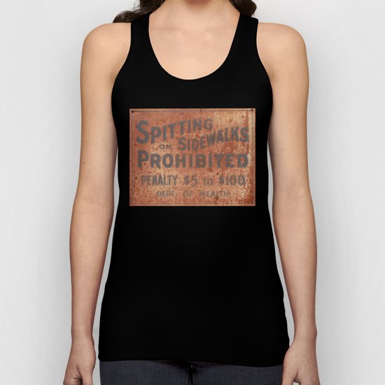 Spitting Prohibited Unisex Tank Top