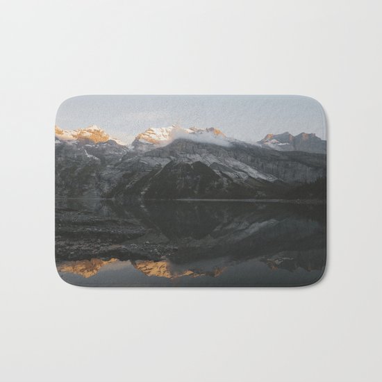 Mirror Mountains - Landscape Photography Bath Mat
