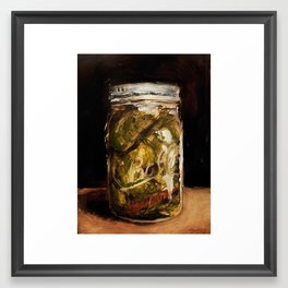 Jar of Dill Pickles  Framed Art Print
