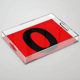Number 0 (Black & Red) Acrylic Tray