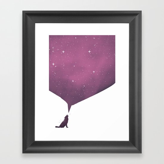 wolf song Framed Art Print