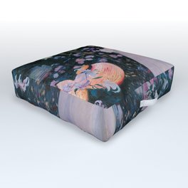 Carnation, Lily, Lily, Rose Outdoor Floor Cushion