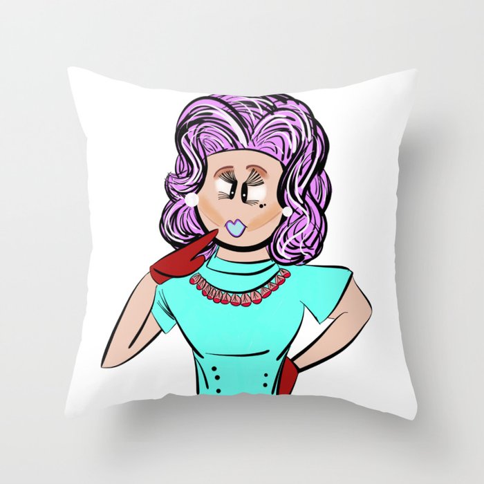 Kim Chi, Fabulous Drag queen from RuPaul's Drag Race Throw Pillow by