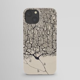 Santiago Ramon y Cajal Neuron Drawing iPhone Case