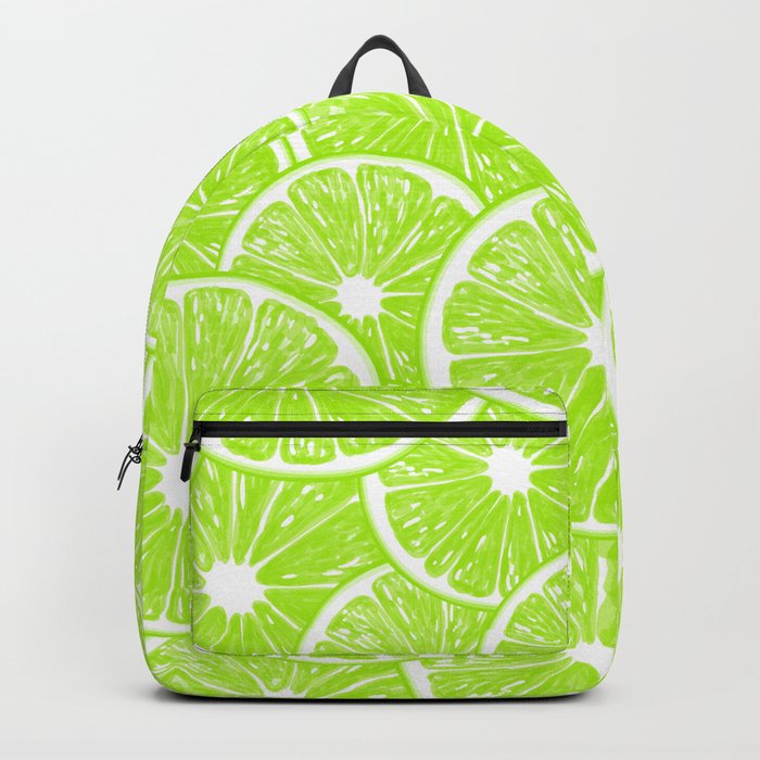 Lime slices pattern Backpack