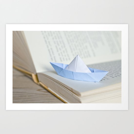 Little paper boat Art Print
