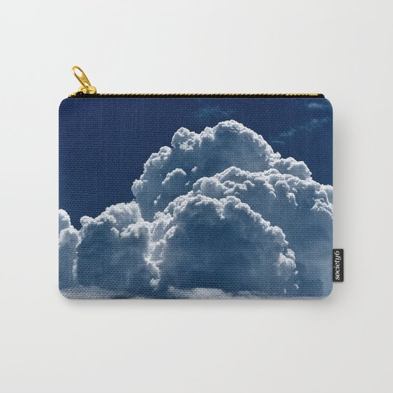 Puffy Cumulus clouds on Deep Blue Sky Carry-All Pouch