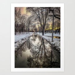 Reflection of Spring, Montreal Art Print