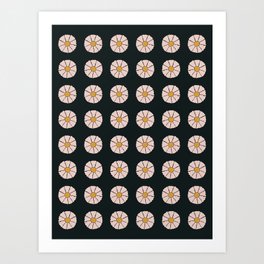 Daisies [Black] Art Print