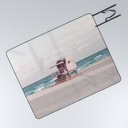 Miami Beach Lifeguard Stand Picnic Blanket
