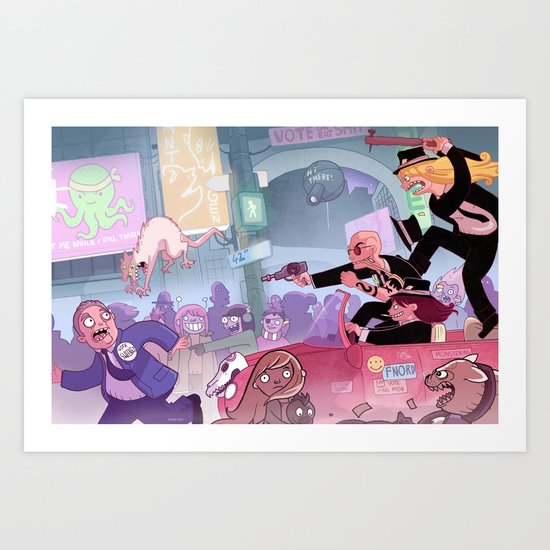 Monstering! Art Print