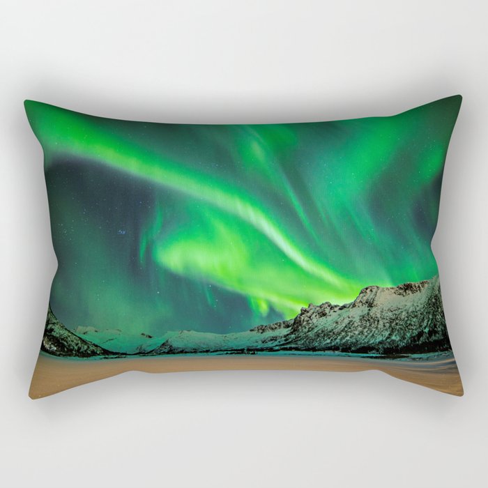 Northern Lights - Aurora Borealis_Winter Rectangular Pillow