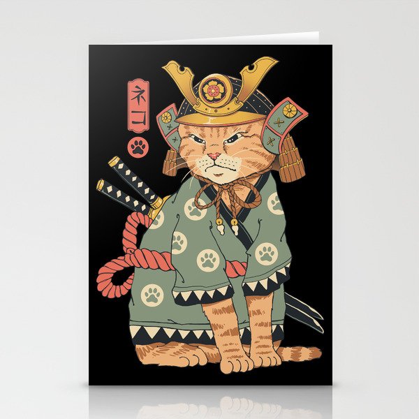 Neko Samurai Stationery Cards