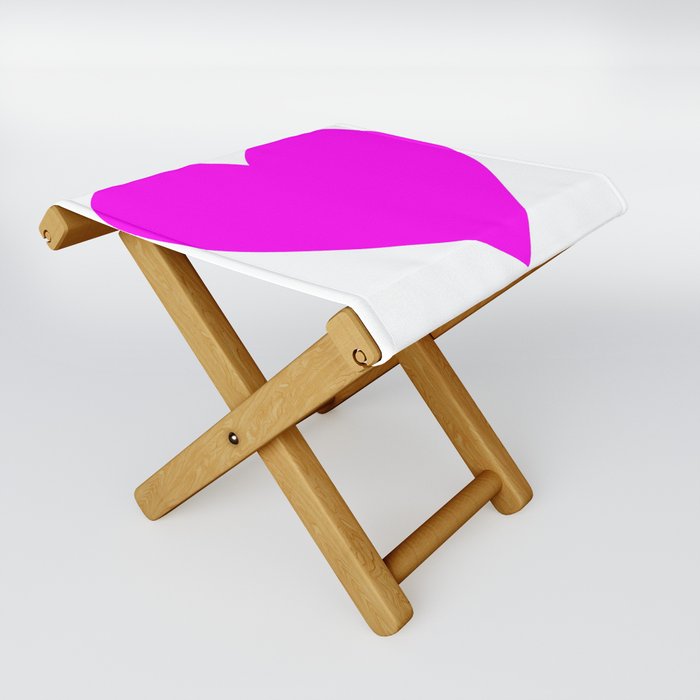 Heart (Magenta & White) Folding Stool