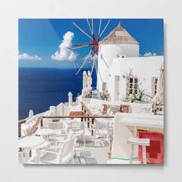 Santorini Island, Greece | Cyclades Islands | Mediterranean Sea | Greek Islands Photography 13 Metal Print