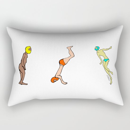 Martians Landing Rectangular Pillow