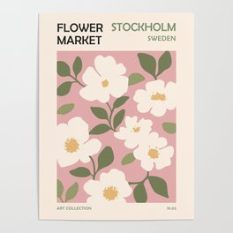 Flower Market Poster Stockholm Poster