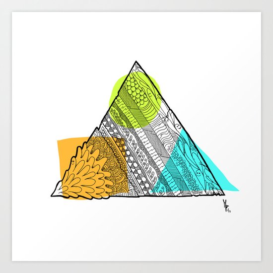 Triangle Doodle Art Print